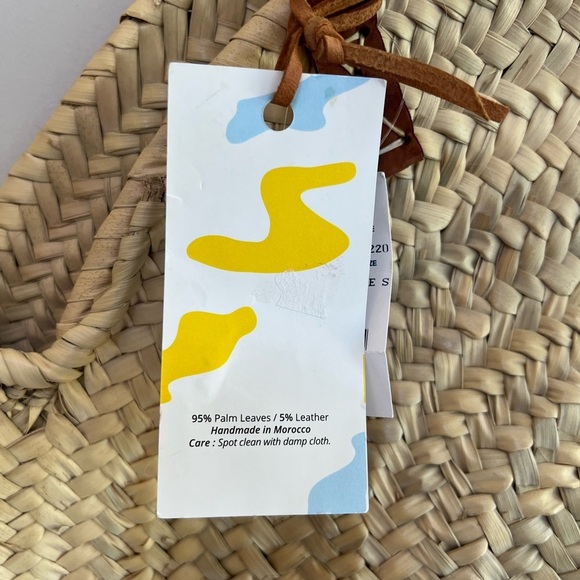 Madewell x Indigo & Lavender NWT Large Lucena Palm Leaf Shopping Bag - Picture 4 of 11